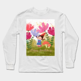 Happy birthday gnome Long Sleeve T-Shirt